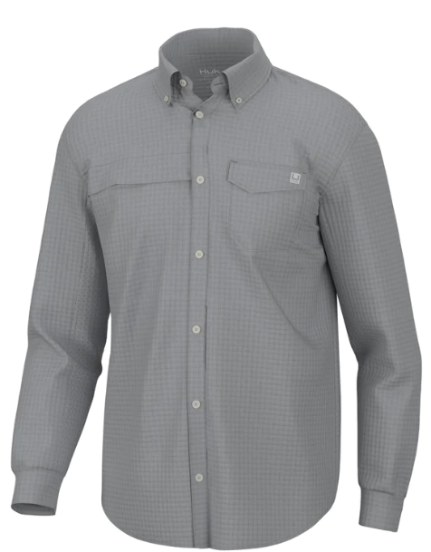 HUK TIDE POINT BREAK LONG SLEEVE MINICHECK Shirt – The Finery on Main