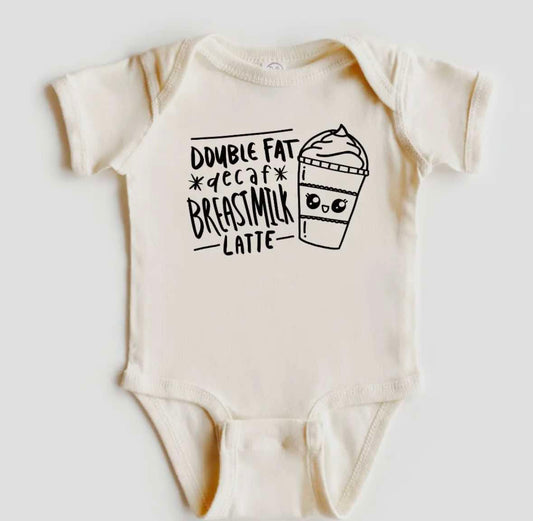 Double Fat Breastmilk Latte Baby Bodysuit