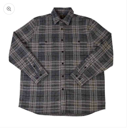 F/X Fusion Button Down Stretch Brushed Flannel Shirt