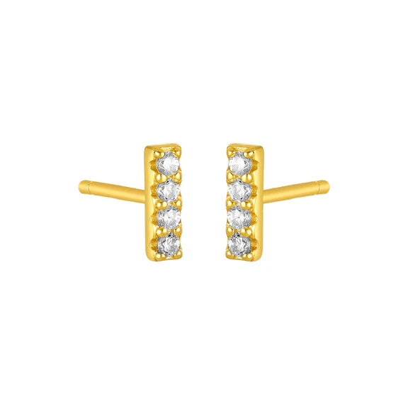 Gold Maeda Bar Studs