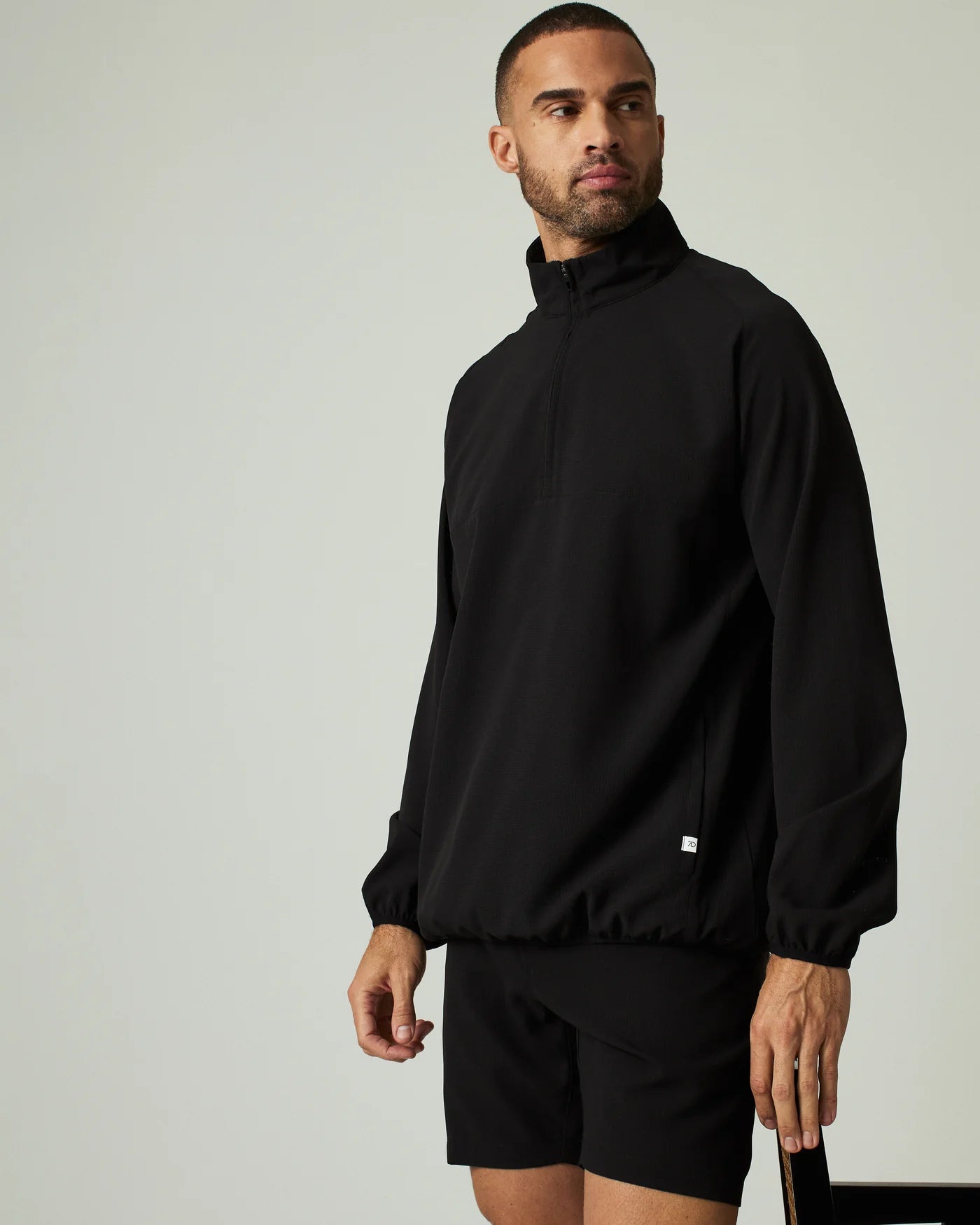 7Diamonds Men's Oxygenate Qrt. ZIP pullover(Black)