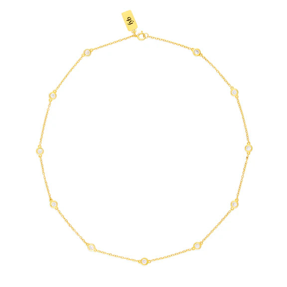 Gold Rian CZ Necklace