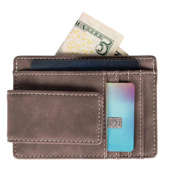 MM Leather Money Clip Card Case